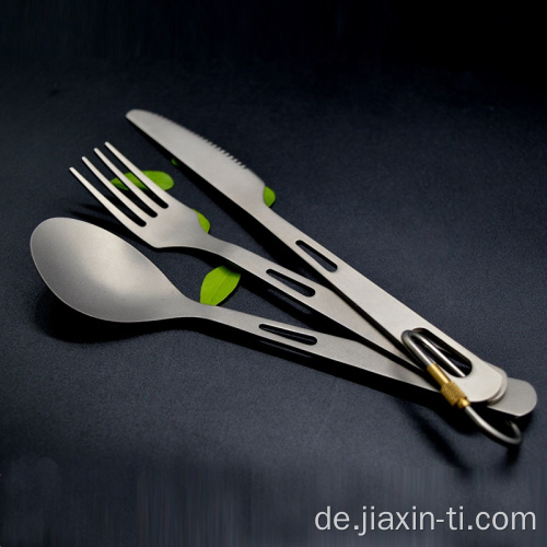 Metall Titan Löffel Spork Gabelmesser für Camping